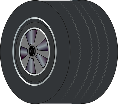 Wheel, Tire, Wide, Rubber, Tyre - Tire Clip Art (386x340), Png Download
