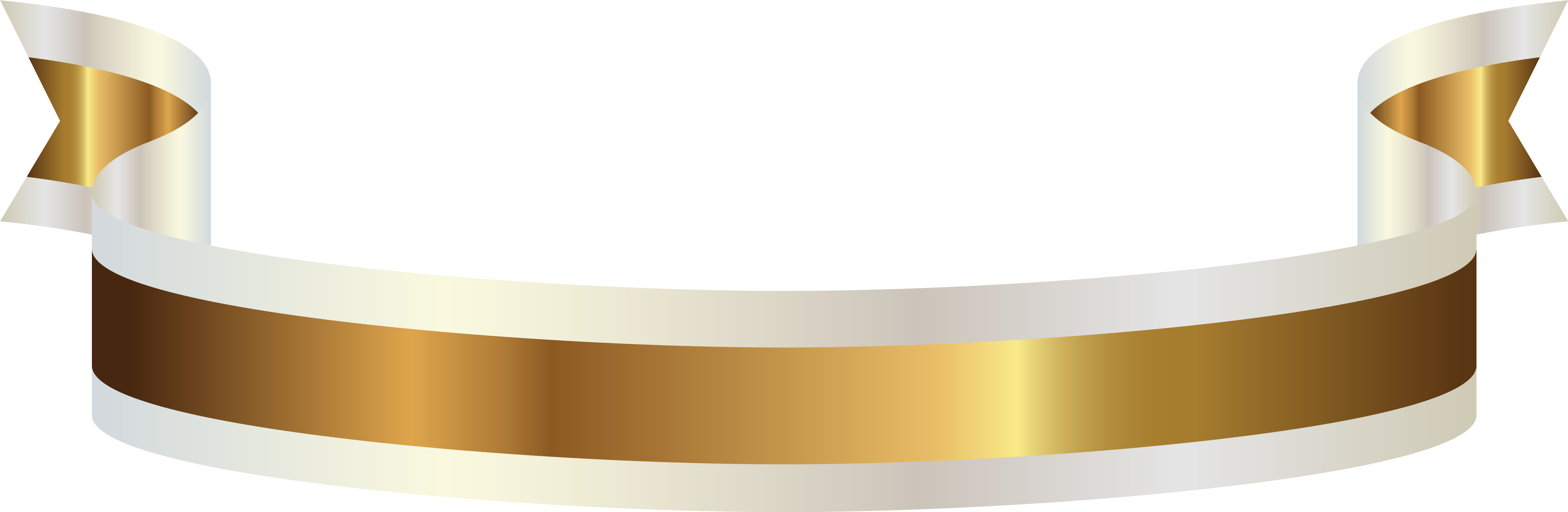 Download Gold Gold Ribbon Banners Png Transparent PNG Download