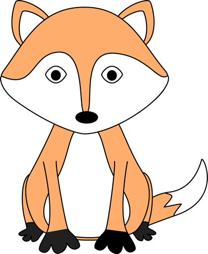 Cute Fox Clip Art - Clip Art (409x500), Png Download