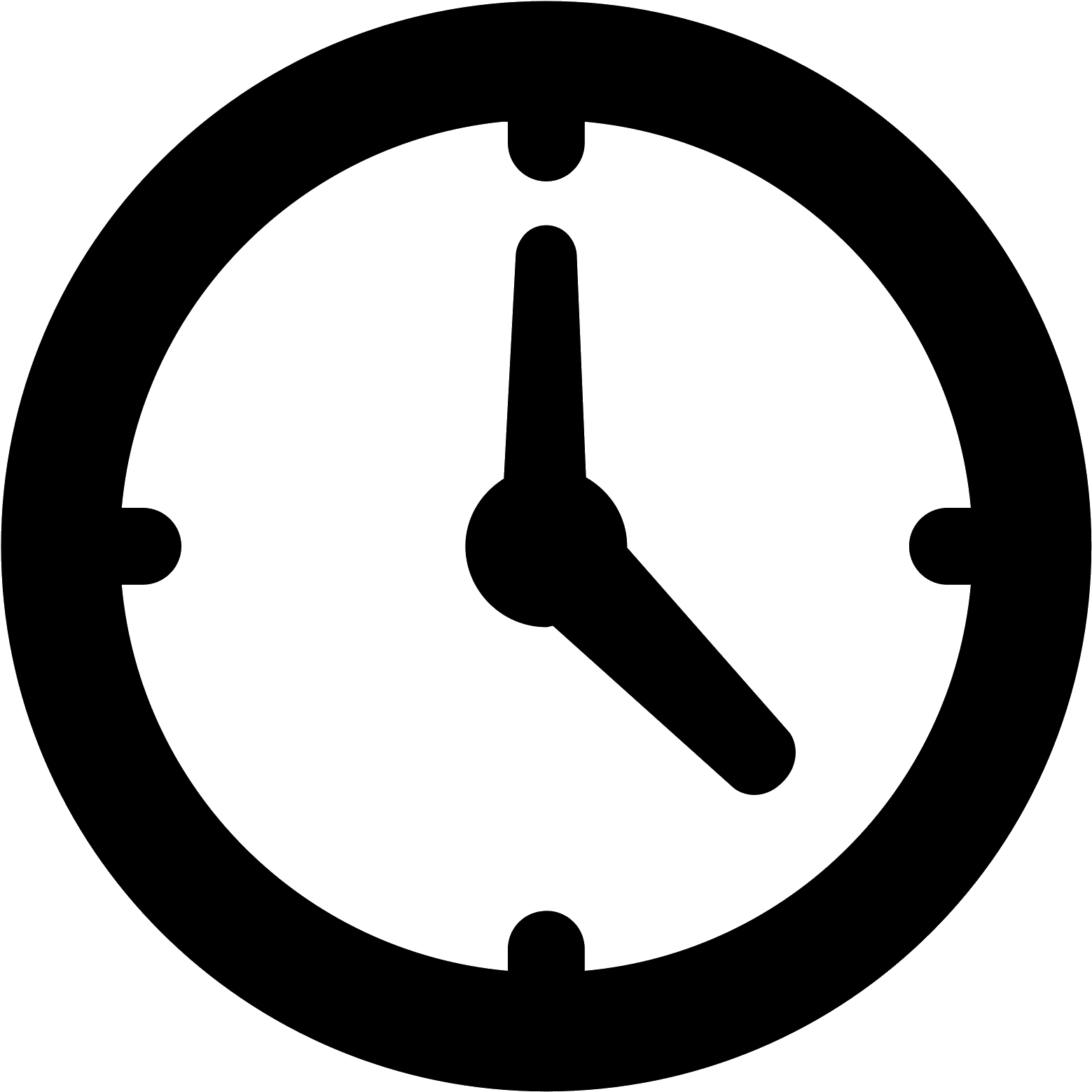 Clock Icon Png - Number 5 In Circle (1600x1600), Png Download