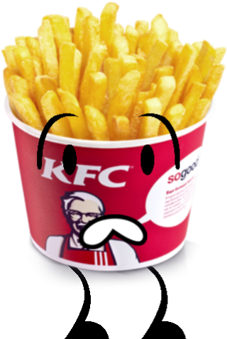 Kfc French Fries 2018 - French Fries Box (358x494), Png Download