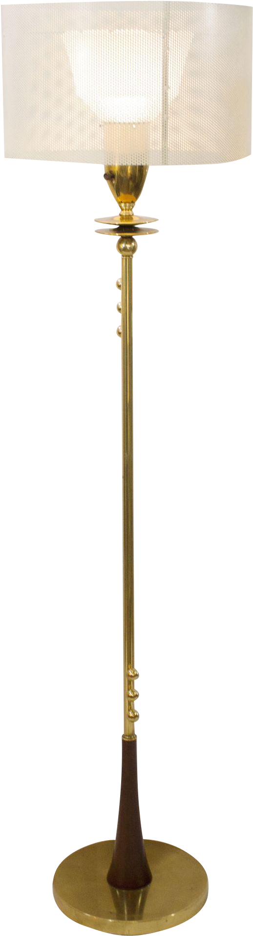 M#century Modern Brass Floor Lamp With Perforated Shade - Abajur De Chão De Ferro (1913x1913), Png Download