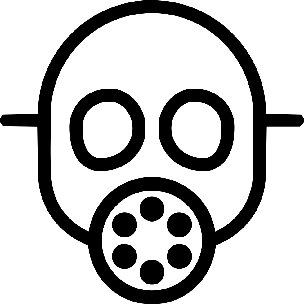 Clipart Royalty Free Modern Drawing Gas Mask - Gas Mask Icon Transparent (980x982), Png Download