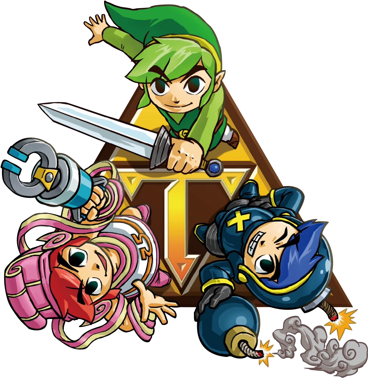 Triforce Heroes Triforce Gate - Legend Of Zelda Triforce Heroes (1280x1320), Png Download