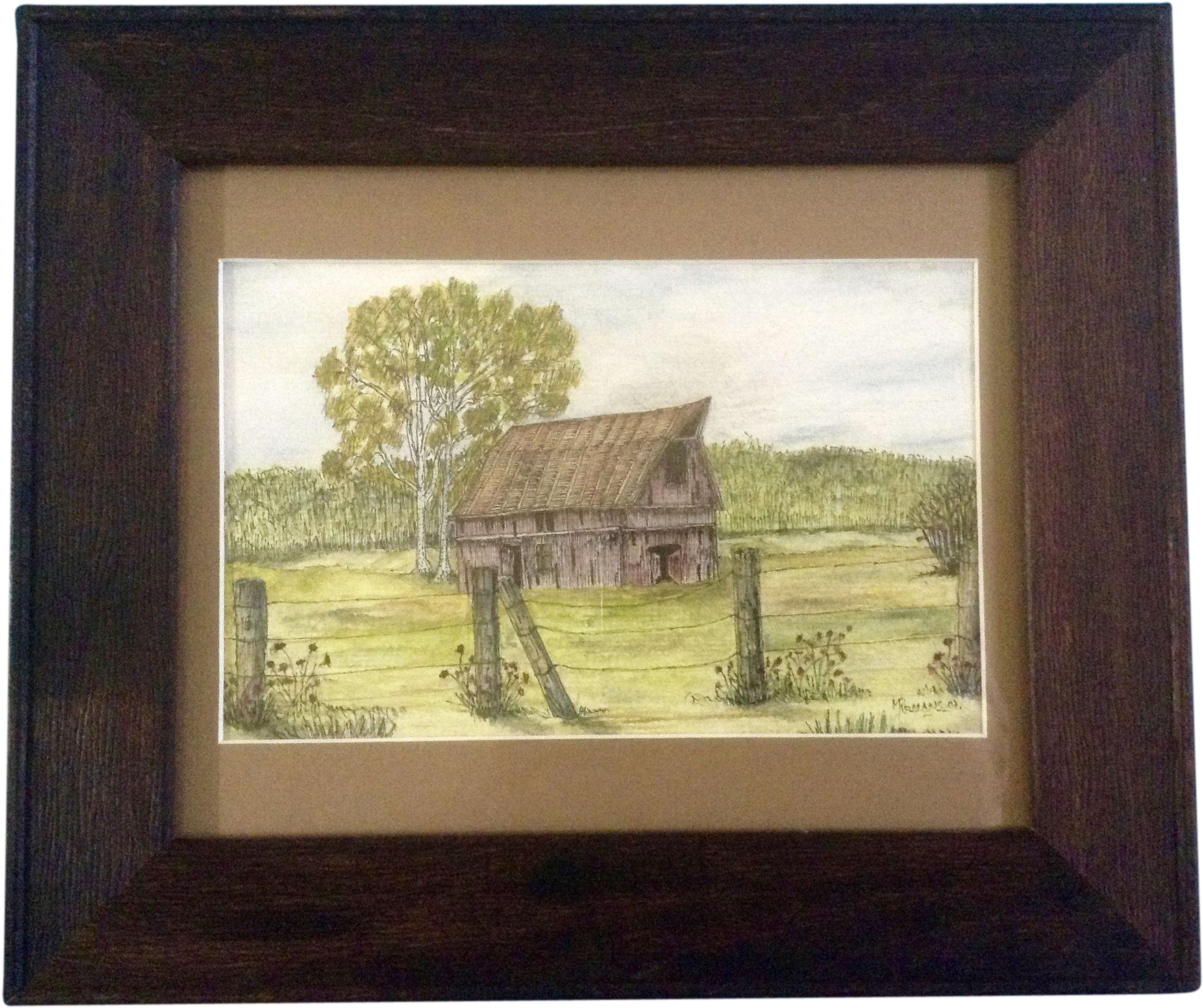 Romans, Watercolor Painting, Old Red Barn With Hay - Watercolor Painting (1755x1755), Png Download