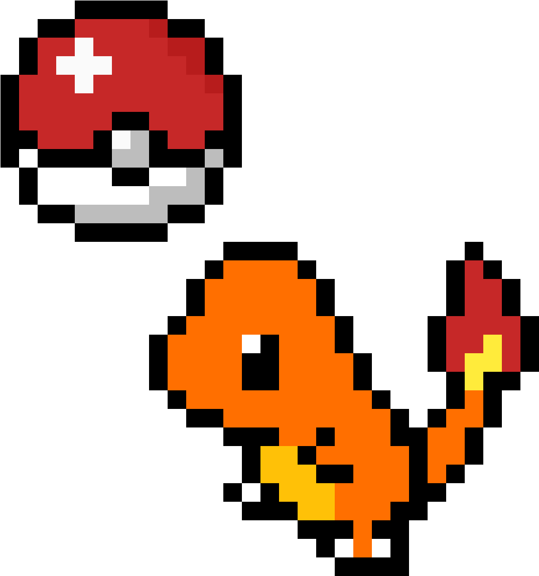 Charmander - Charmander Pixel Art (1184x1184), Png Download