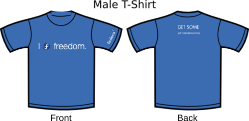 Artwork Tshirt I F Freedom Blue - Plain Red Shirt Front And Back (500x243), Png Download