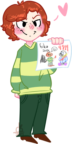 Undertale Clothing Green Facial Expression Pink Cartoon - Coulsart Chara (286x500), Png Download