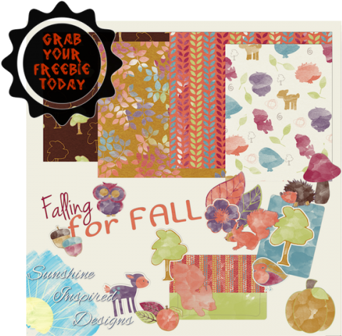 Falling For Fall Digital Scrapbooking Mini Kit Freebie - Motif (500x500), Png Download