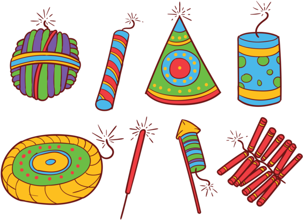 Diwali Crackers Free Vector Art - Vector Graphics (700x490), Png Download