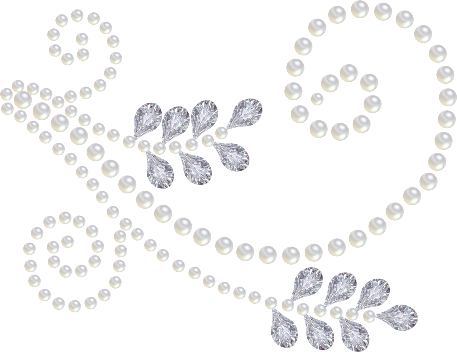 Pearl Clipart Silver Swirls (1600x1232), Png Download