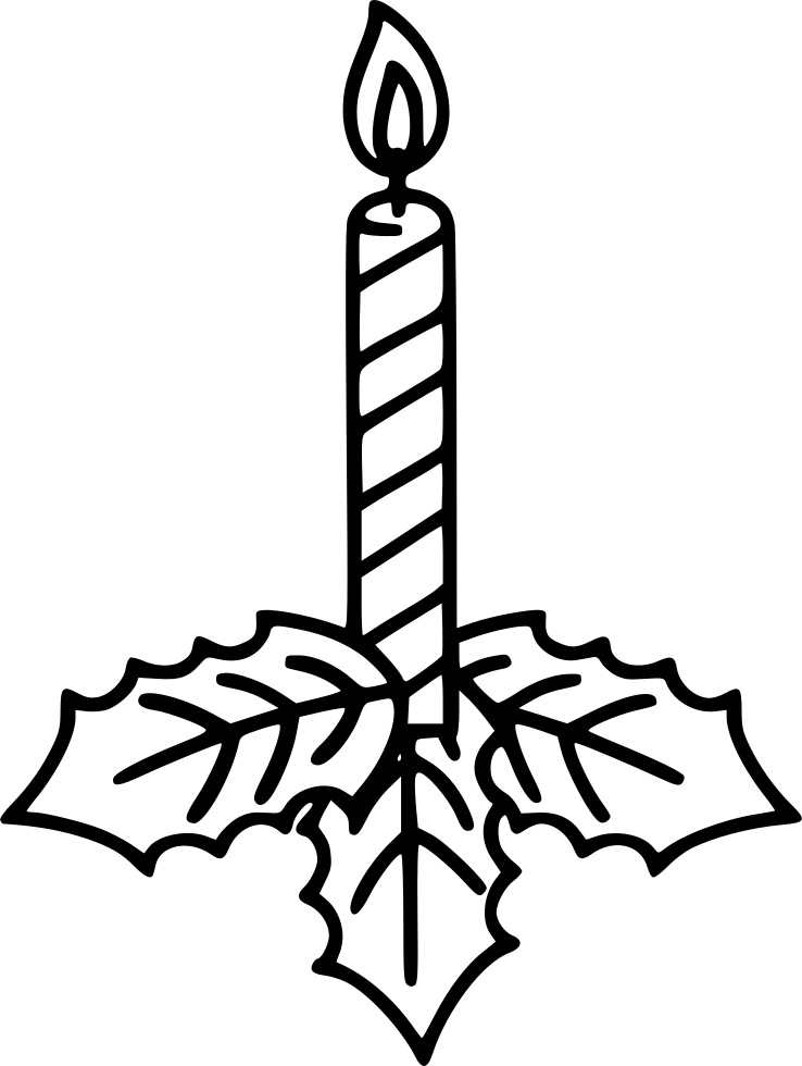 Candle Svg Png Icon Free Download - Christmas Day (738x980), Png Download