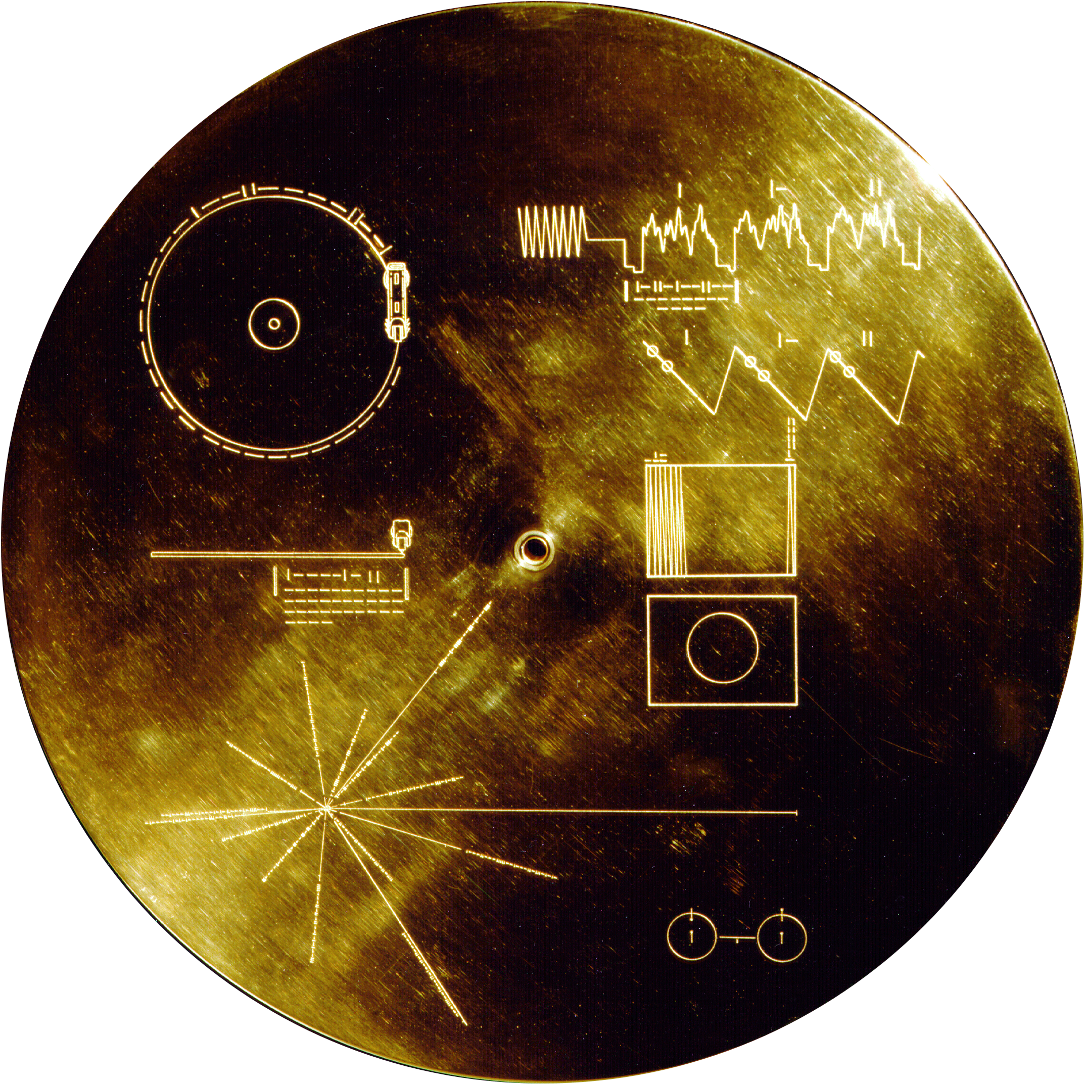 Voyager Golden Record Fx - Voyager Golden Record High Resolution (2161x2165), Png Download