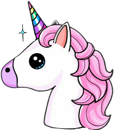 Girly Clipart Unicorn - Unicornio Sticker (401x457), Png Download