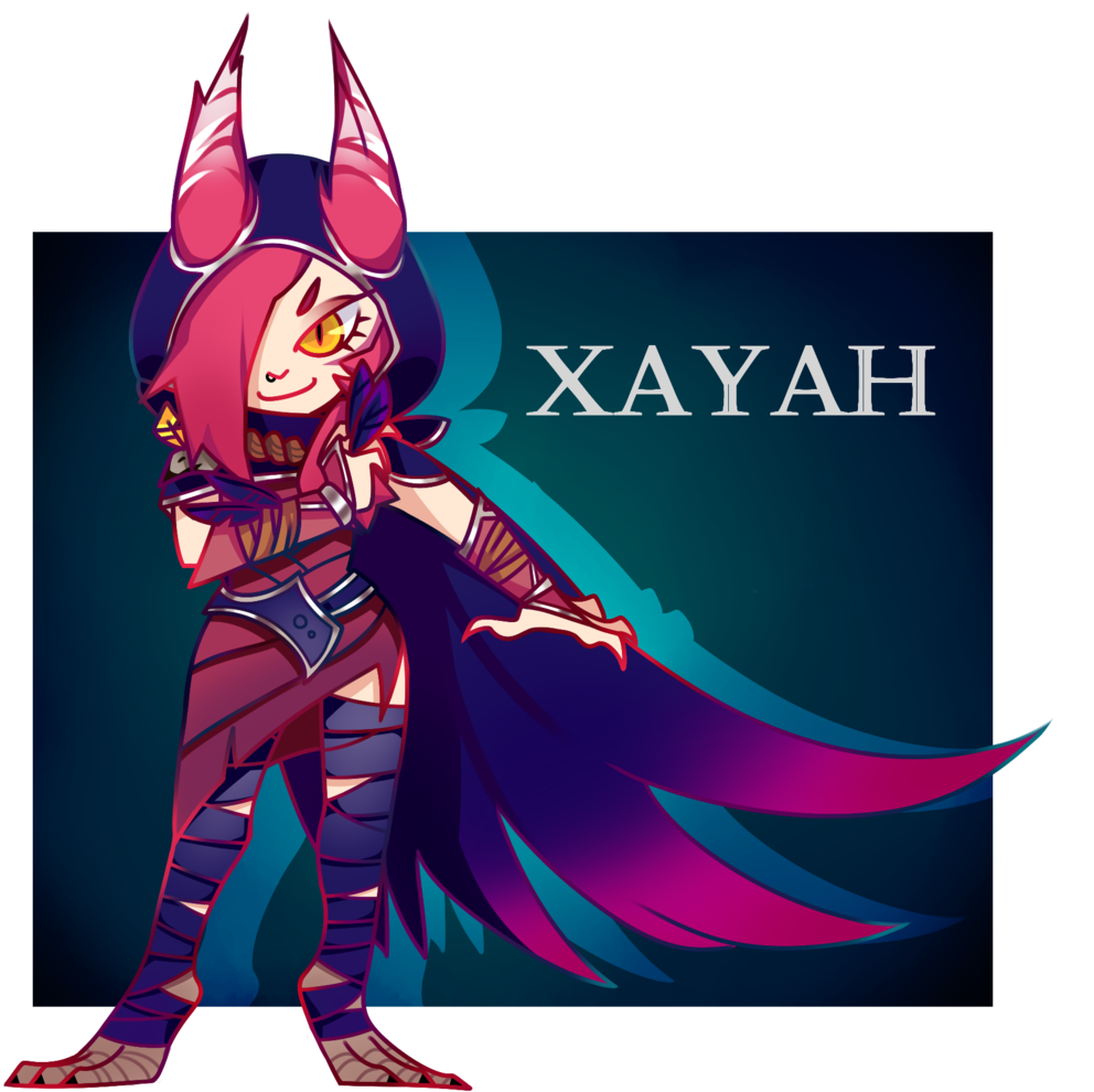 Xayah By Peachpitt - Deviantart (1024x1010), Png Download