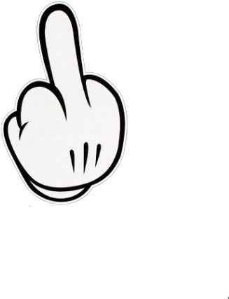 Mickey Hand Png Clipart Transparent Download - Middle Finger Mickey Mouse (475x475), Png Download