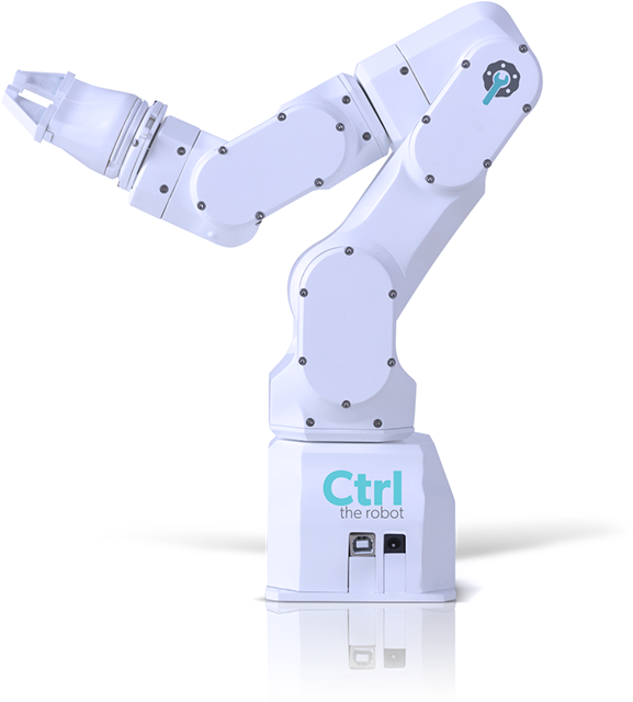 Ctrl, The Industrial Robot On Your Desktop - 6 Axis Desktop Robotic Arm (644x729), Png Download