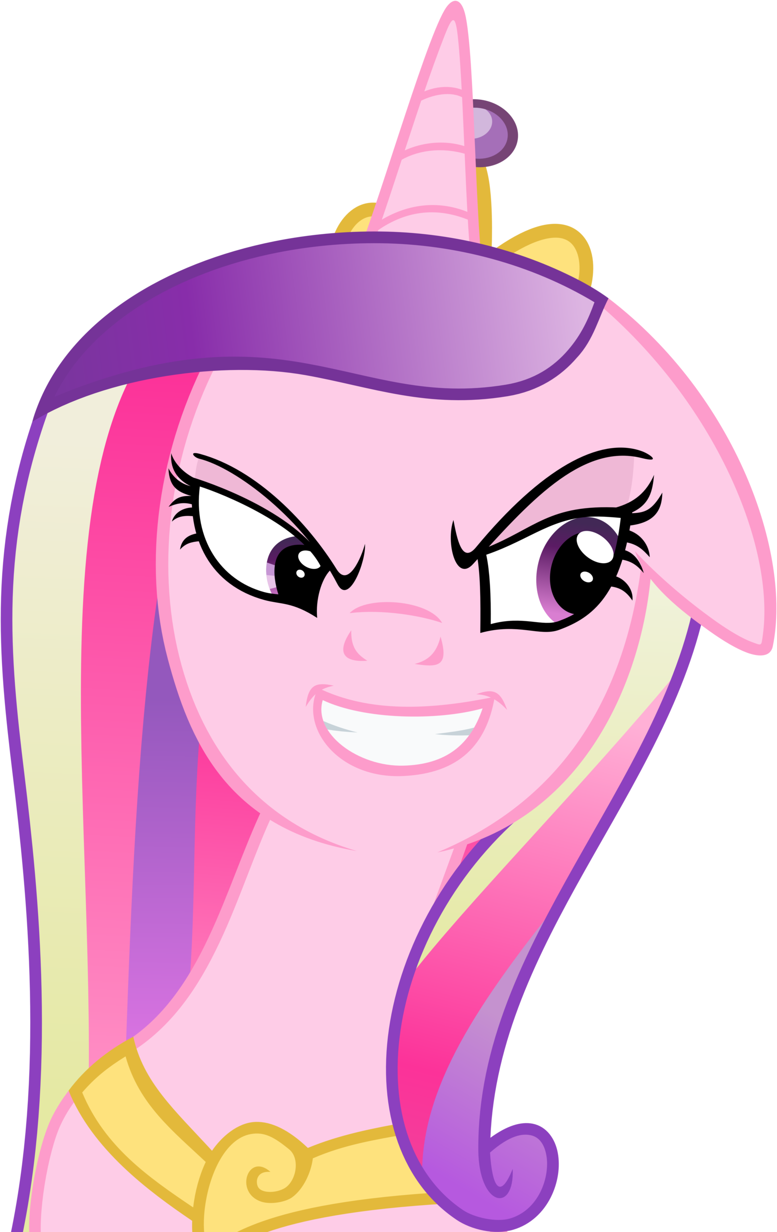 Gotcha By The Smiling Pony - My Little Pony Princess Cadence Evil (1600x2483), Png Download
