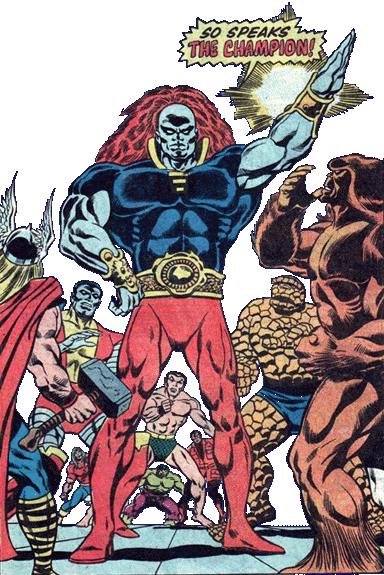 Champion Vs Martian Manhunter - Champion Of The Universe (384x575), Png Download