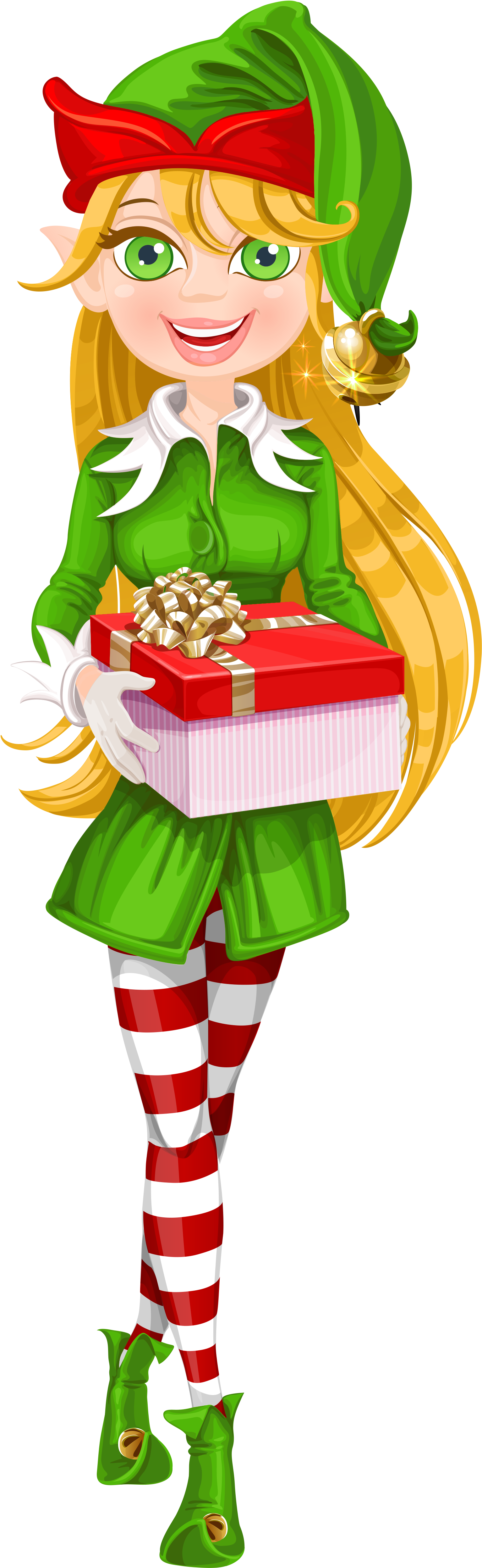 Santas Elf Transparent Png (203x600), Png Download
