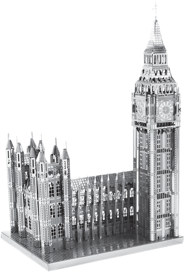 Metal Earth Architecture - Big Ben 3d Metal Model (413x600), Png Download