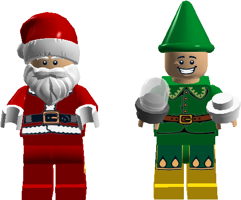 1 / - Santa Claus Lego Png (1112x600), Png Download