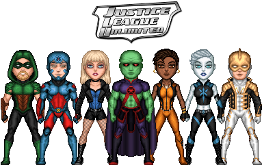 It's Essentially The New Jla, But I Replaced Batman - Justice League Of America Microheroes (500x250), Png Download