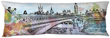 Watercolor Sketch Of Big Ben And Bridge London, The - London (400x400), Png Download