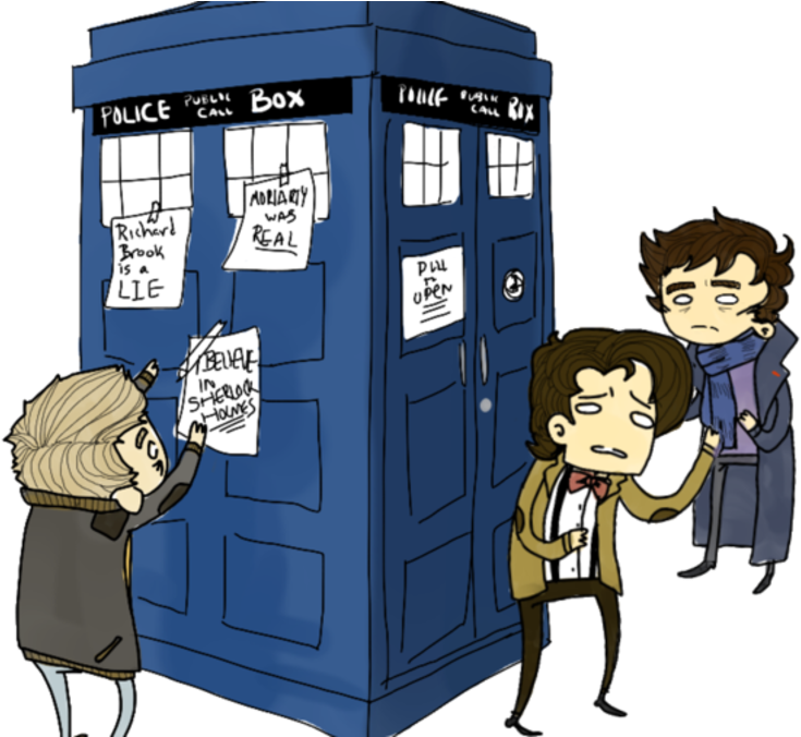These Fan-made Doctor Who/sherlock Crossovers Will - Smiley (1200x675), Png Download