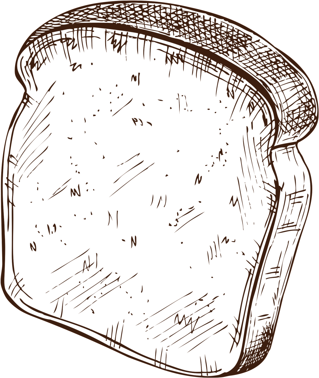 Toast (1024x1223), Png Download