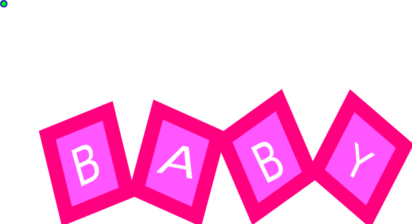 Baby Blocks Clip Art - Pink Abc Block Png (600x327), Png Download