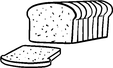 Drawn Bread Slice Bread - Pan De Molde Dibujo (600x470), Png Download