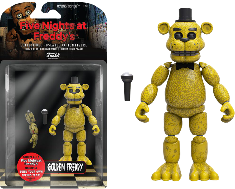 Five Nights At Freddy's - Golden Freddy Action Figure (600x600), Png Download
