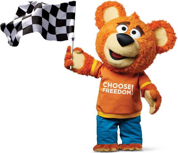Freedom-freddy - Freedom Mobile (580x500), Png Download