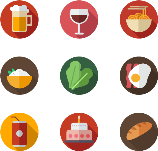 Bread Icons - Food Color Icon Png (600x564), Png Download