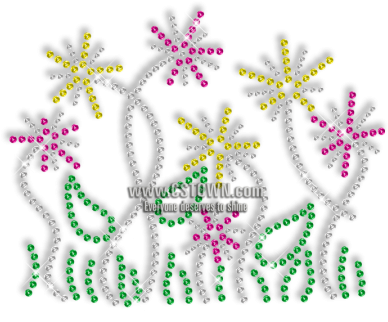 Hot New Sequin Flower Pattern Iron On Design - Illustration (450x450), Png Download