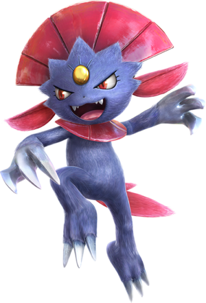 Weavile - Pokken Tournament Pokemon Gengar (300x441), Png Download
