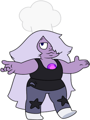 Amethyst Wearing Chef's Hat - Amethyst Steven Universe Colouring Pages (400x400), Png Download