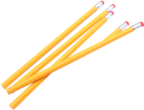 Pencils Free Here - Yellow Pencils Png (500x381), Png Download