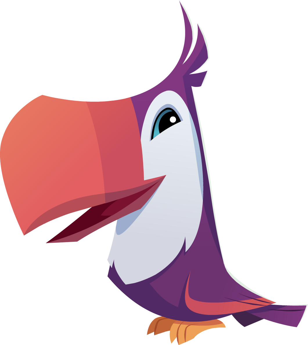 Purple Toucan - Animal Jam Animals Toucan (1061x1190), Png Download