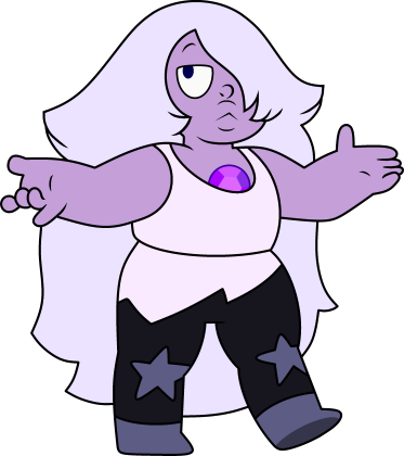 Amethyst Regen White - De Amatista De Steven Universe (373x420), Png Download