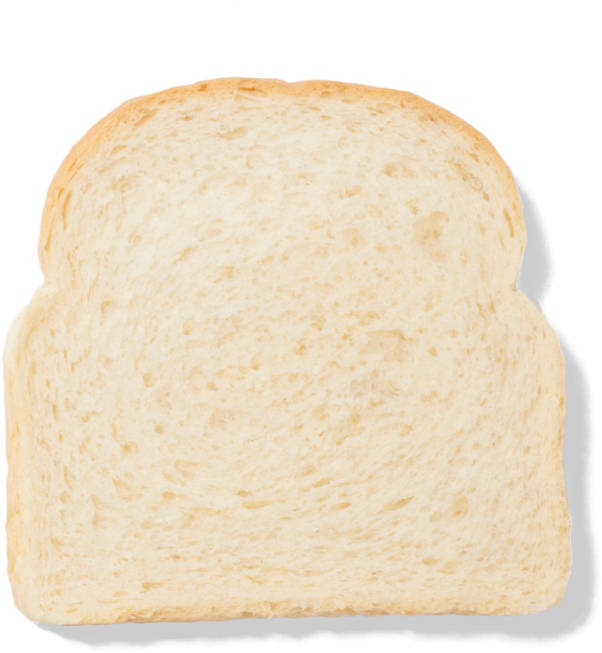 White Loaf - White Bread One Slice (800x800), Png Download