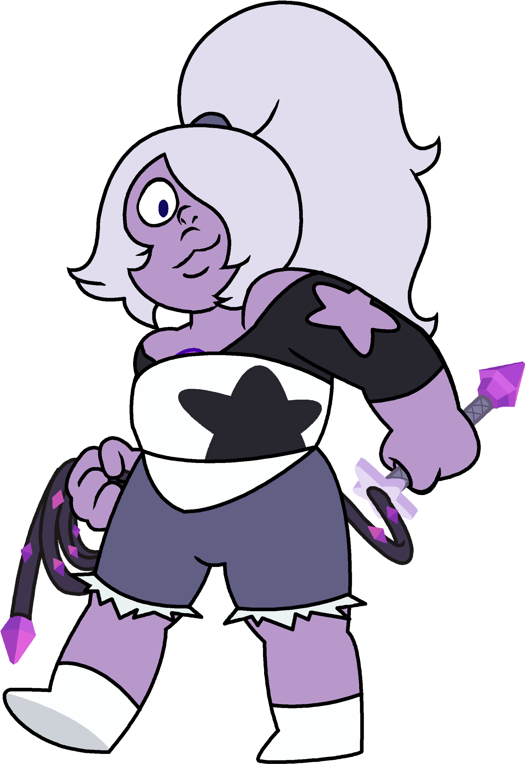 Source - Vignette2 - Wikia - Nocookie - Net - Report - Steven Universe Amethyst Ponytail (2000x2692), Png Download