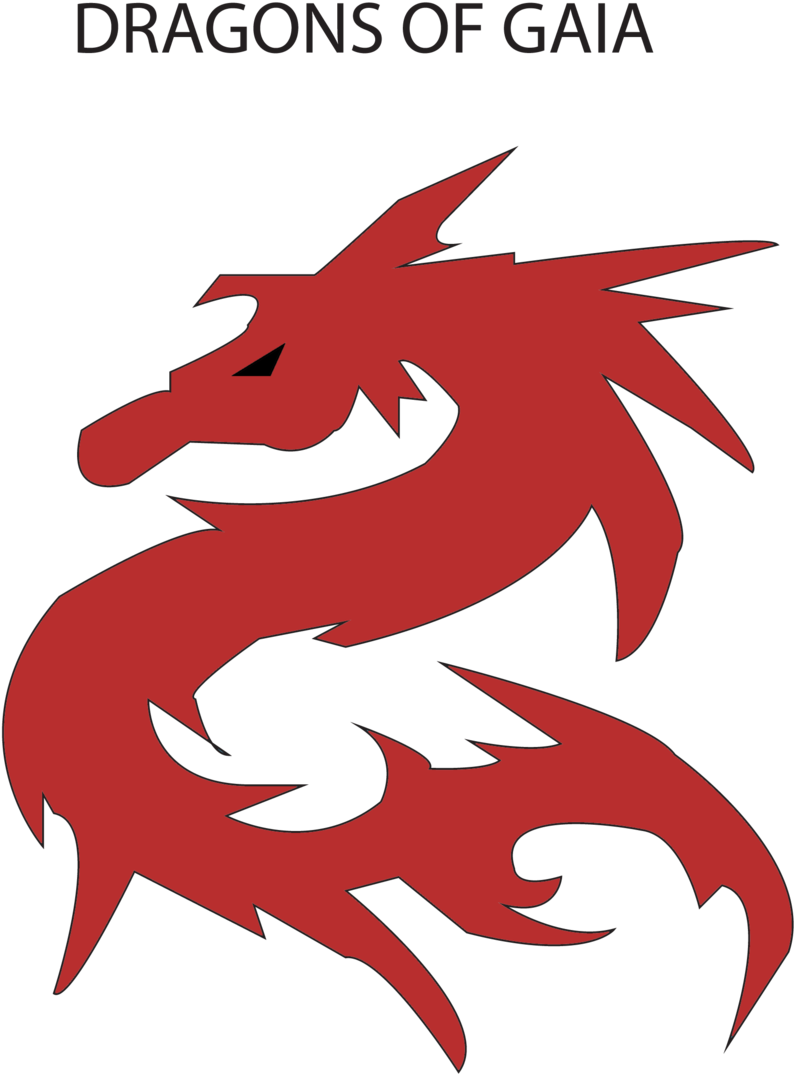 Dragons Of Gaia Fire Logo By Blackstardust - Fire Dragon Logo Png (900x1114), Png Download