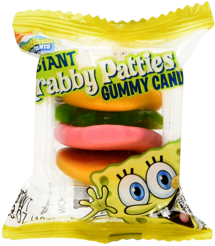 Spongebob Squarepants Giant Krabby Patties Gummy Candy - Krabby Patty Candy (500x500), Png Download