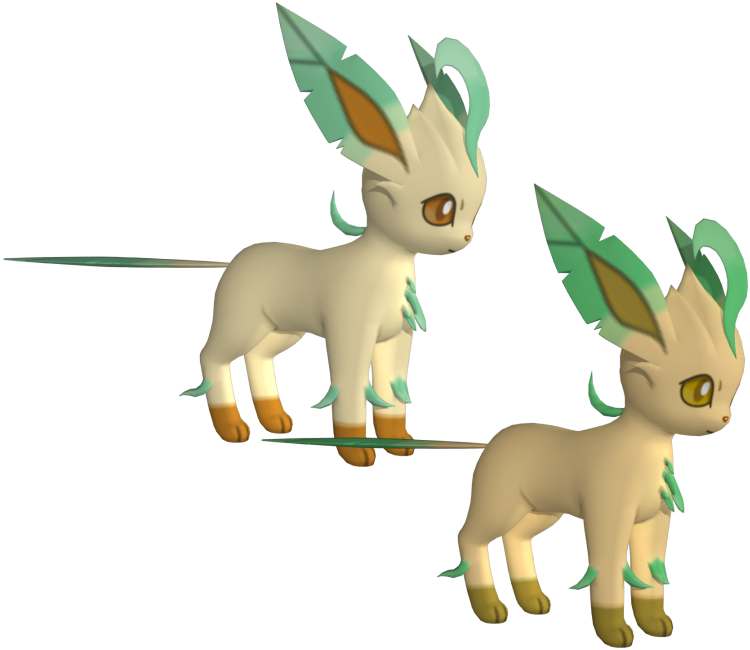 Download Zip Archive - Leafeon Model (750x650), Png Download