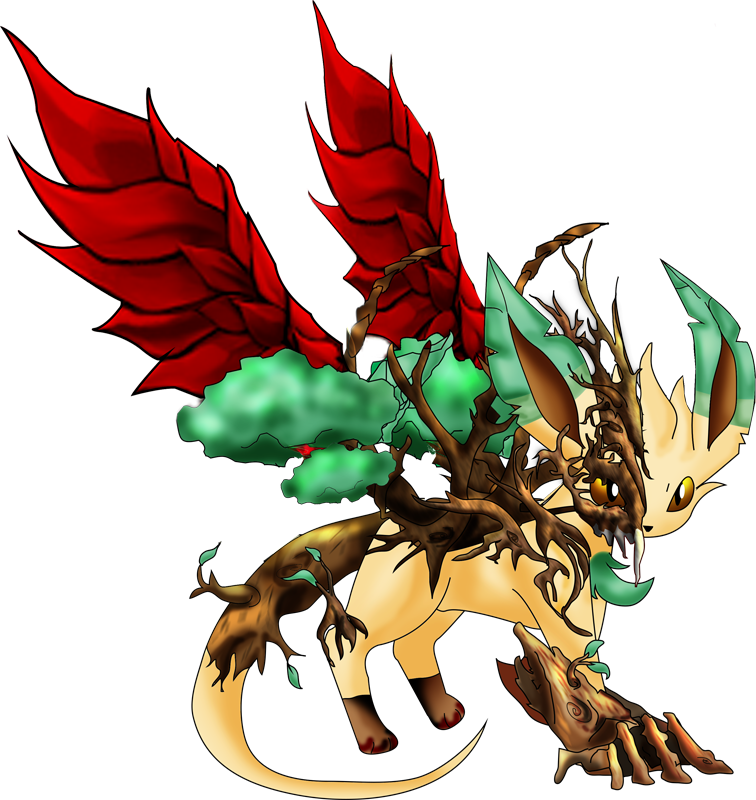 Mega Leafeon Dragon Pokédex - Mega Leafeon (756x800), Png Download