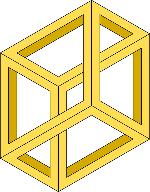 Optical Illusion, Impossible, Illusion, 3d, Geometry - Illusion D Optique Géométrique (499x640), Png Download