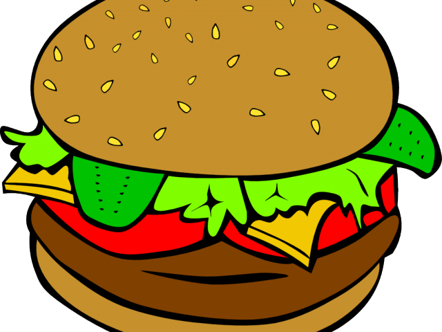 Hamburgers Clipart Fast Food - Hamburger Clip Art (640x480), Png Download