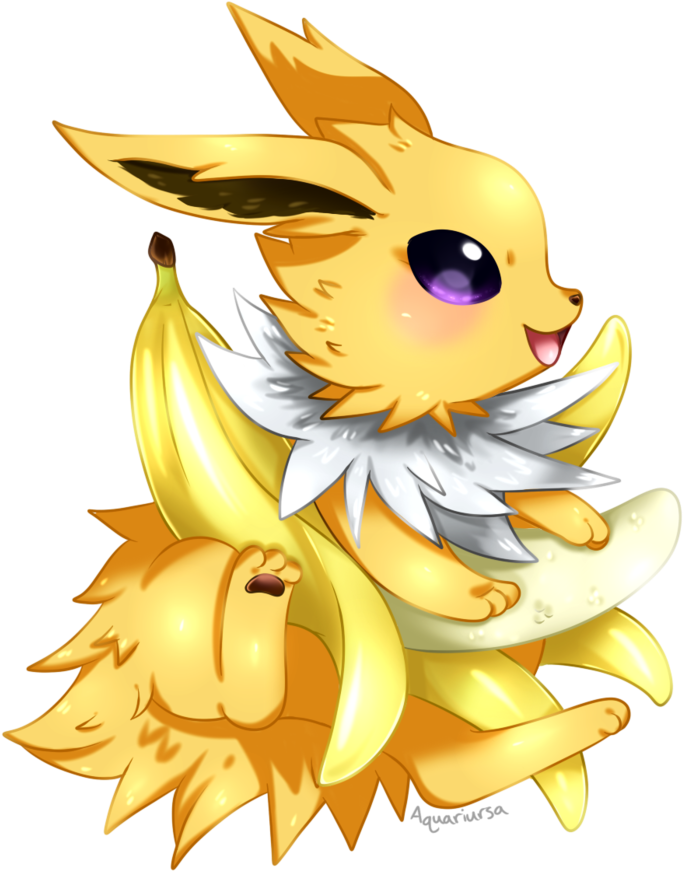 Photo - Jolteon Banana (530x627), Png Download
